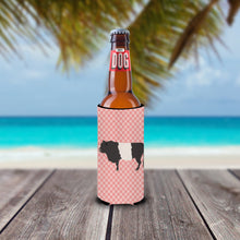 Load image into Gallery viewer, Belted Galloway Cow Pink Check   Hugger for slim cans