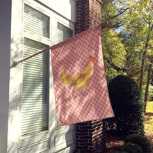 Load image into Gallery viewer, Frisian Friesian Chicken Pink Check Flag Canvas House Size BB7832CHF