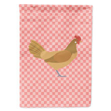 Load image into Gallery viewer, Frisian Friesian Chicken Pink Check Flag Canvas House Size BB7832CHF