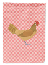 Load image into Gallery viewer, Frisian Friesian Chicken Pink Check Garden Flag - Outdoor Decorative Yard Flag