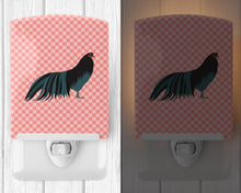 Load image into Gallery viewer, Sumatra Chicken Pink Check Ceramic Night Light BB7833CNL