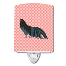 Load image into Gallery viewer, Sumatra Chicken Pink Check Ceramic Night Light BB7833CNL