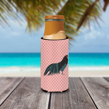 Load image into Gallery viewer, Sumatra Chicken Pink Check   Hugger for slim cans