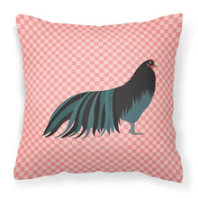 Load image into Gallery viewer, Sumatra Chicken Pink Check Fabric Decorative Pillow BB7833PW1818