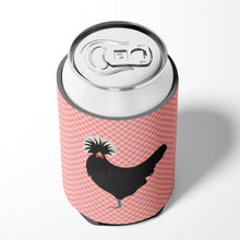 Load image into Gallery viewer, Polish Poland Chicken Pink Check Can or Bottle Hugger BB7834CC