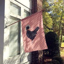 Load image into Gallery viewer, Polish Poland Chicken Pink Check Flag Canvas House Size BB7834CHF