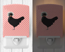 Load image into Gallery viewer, Polish Poland Chicken Pink Check Ceramic Night Light BB7834CNL