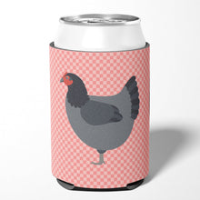 Load image into Gallery viewer, Jersey Giant Chicken Pink Check Can or Bottle Hugger BB7835CC