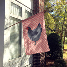 Load image into Gallery viewer, Jersey Giant Chicken Pink Check Flag Canvas House Size BB7835CHF