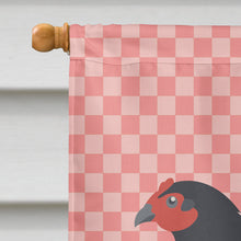 Load image into Gallery viewer, Jersey Giant Chicken Pink Check Flag Canvas House Size BB7835CHF