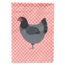 Load image into Gallery viewer, Jersey Giant Chicken Pink Check Flag Canvas House Size BB7835CHF