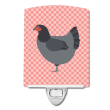 Load image into Gallery viewer, Jersey Giant Chicken Pink Check Ceramic Night Light BB7835CNL