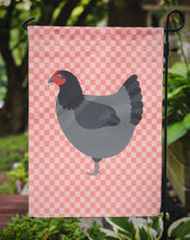 Load image into Gallery viewer, Jersey Giant Chicken Pink Check Garden Flag - Outdoor Decorative Yard Flag