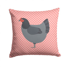 Load image into Gallery viewer, Jersey Giant Chicken Pink Check Throw Pillow - 14x14 Decorative Pillow – Art for Your Home &amp; Patio BB7835PW1414