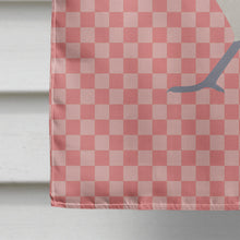Load image into Gallery viewer, German Langshan Chicken Pink Check Flag Canvas House Size BB7837CHF
