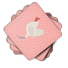 Load image into Gallery viewer, German Langshan Chicken Pink Check Foam Coaster  BB7837FC