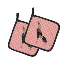 Load image into Gallery viewer, Kulang Chicken Pink Check Pot Holders - Set of 2 - Heat-Resistant Kitchen Essentials BB7838PTHD