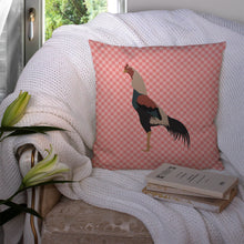 Load image into Gallery viewer, Kulang Chicken Pink Check Throw Pillow - 14x14 Decorative Pillow – Art for Your Home &amp; Patio BB7838PW1414