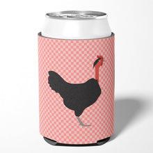 Load image into Gallery viewer, Naked Neck Chicken Pink Check Can or Bottle Hugger BB7839CC