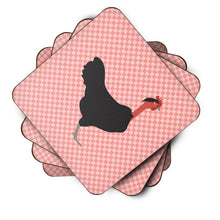 Load image into Gallery viewer, Naked Neck Chicken Pink Check Foam Coaster  BB7839FC