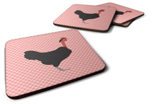 Load image into Gallery viewer, Naked Neck Chicken Pink Check Foam Coaster  BB7839FC