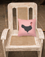 Load image into Gallery viewer, Naked Neck Chicken Pink Check Fabric Decorative Pillow BB7839PW1818