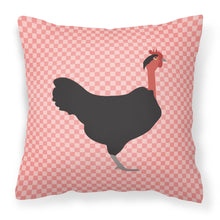 Load image into Gallery viewer, Naked Neck Chicken Pink Check Fabric Decorative Pillow BB7839PW1818