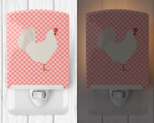 Load image into Gallery viewer, Leghorn Chicken Pink Check Ceramic Night Light BB7840CNL