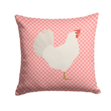Load image into Gallery viewer, Leghorn Chicken Pink Check Throw Pillow - 14x14 Decorative Pillow – Art for Your Home &amp; Patio BB7840PW1414
