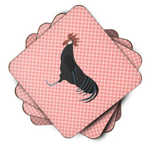 Load image into Gallery viewer, Minorca Ctalalan Chicken Pink Check Foam Coaster  BB7841FC
