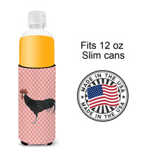 Load image into Gallery viewer, Minorca Ctalalan Chicken Pink Check   Hugger for slim cans
