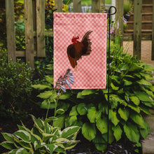 Load image into Gallery viewer, Malaysian Serama Chicken Pink Check Garden Flag - Outdoor Decorative Yard Flag