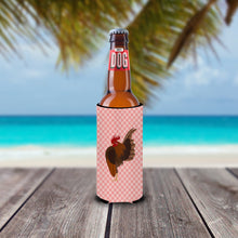 Load image into Gallery viewer, Malaysian Serama Chicken Pink Check   Hugger for slim cans