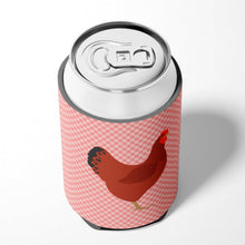Load image into Gallery viewer, New Hampshire Red Chicken Pink Check Can or Bottle Hugger BB7843CC