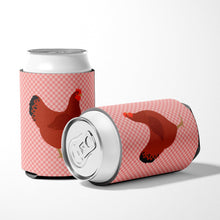 Load image into Gallery viewer, New Hampshire Red Chicken Pink Check Can or Bottle Hugger BB7843CC