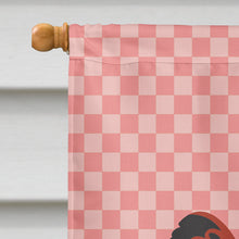 Load image into Gallery viewer, New Hampshire Red Chicken Pink Check Flag Canvas House Size BB7843CHF