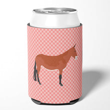 Load image into Gallery viewer, Mule Pink Check Can or Bottle Hugger BB7845CC