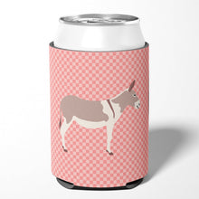 Load image into Gallery viewer, Australian Teamster Donkey Pink Check Can or Bottle Hugger BB7846CC