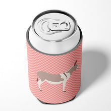 Load image into Gallery viewer, Australian Teamster Donkey Pink Check Can or Bottle Hugger BB7846CC