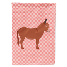 Load image into Gallery viewer, Irish Donkey Pink Check Flag Canvas House Size BB7848CHF