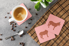 Load image into Gallery viewer, Irish Donkey Pink Check Foam Coaster  BB7848FC