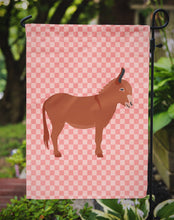 Load image into Gallery viewer, Irish Donkey Pink Check Garden Flag - Outdoor Decorative Yard Flag