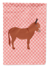 Load image into Gallery viewer, Irish Donkey Pink Check Garden Flag - Outdoor Decorative Yard Flag