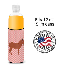 Load image into Gallery viewer, Irish Donkey Pink Check   Hugger for slim cans