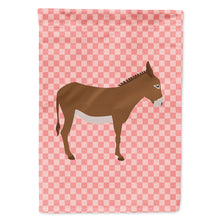 Load image into Gallery viewer, Cotentin Donkey Pink Check Flag Canvas House Size BB7849CHF