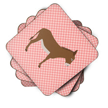 Load image into Gallery viewer, Cotentin Donkey Pink Check Foam Coaster  BB7849FC