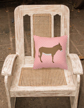 Load image into Gallery viewer, Cotentin Donkey Pink Check Fabric Decorative Pillow BB7849PW1818