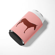 Load image into Gallery viewer, Hinny Horse Donkey Pink Check Can or Bottle Hugger BB7850CC