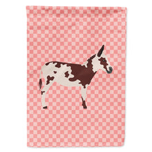 Load image into Gallery viewer, American Spotted Donkey Pink Check Flag Canvas House Size BB7851CHF