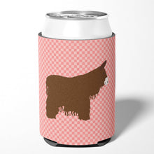 Load image into Gallery viewer, Poitou Poiteuin Donkey Pink Check Can or Bottle Hugger BB7852CC